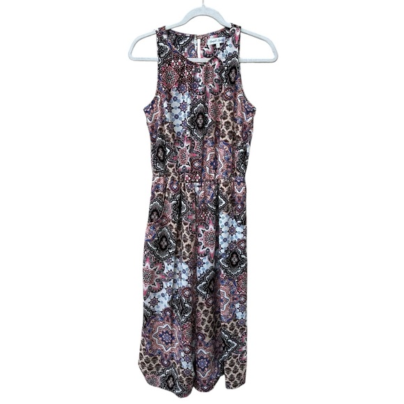 Emerald Sundae Pink and Blue Paisley Dress - Picture 1 of 6